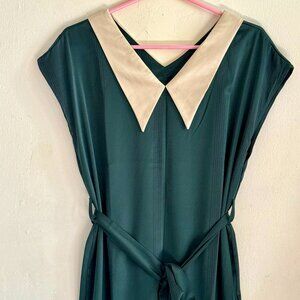 Vicky & Lucas Teal Retro Midi Dress size M